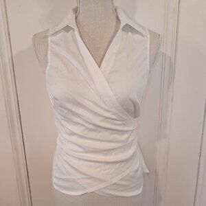 White House Black Market White Wrap Top